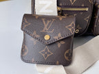 LV 25S UTILITY CROSSBODY HANDBAG 18 IN BROWN MONOGRAM CANVAS GOLD HARDWARE