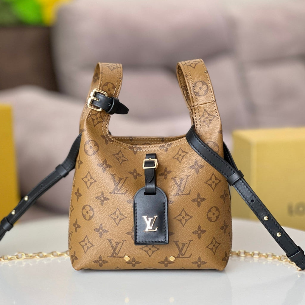 LV 25S アトランティス BB 17 キャラメルベージュ モノグラムコーティングキャンバス レザートリム ブラック