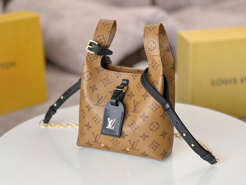 LV 25S アトランティス BB 17 キャラメルベージュ モノグラムコーティングキャンバス レザートリム ブラック