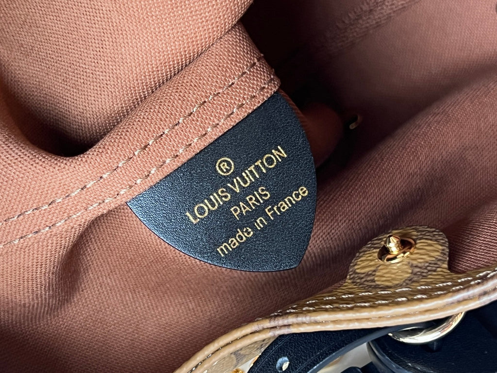 LV 25S アトランティス BB 17 キャラメルベージュ モノグラムコーティングキャンバス レザートリム ブラック