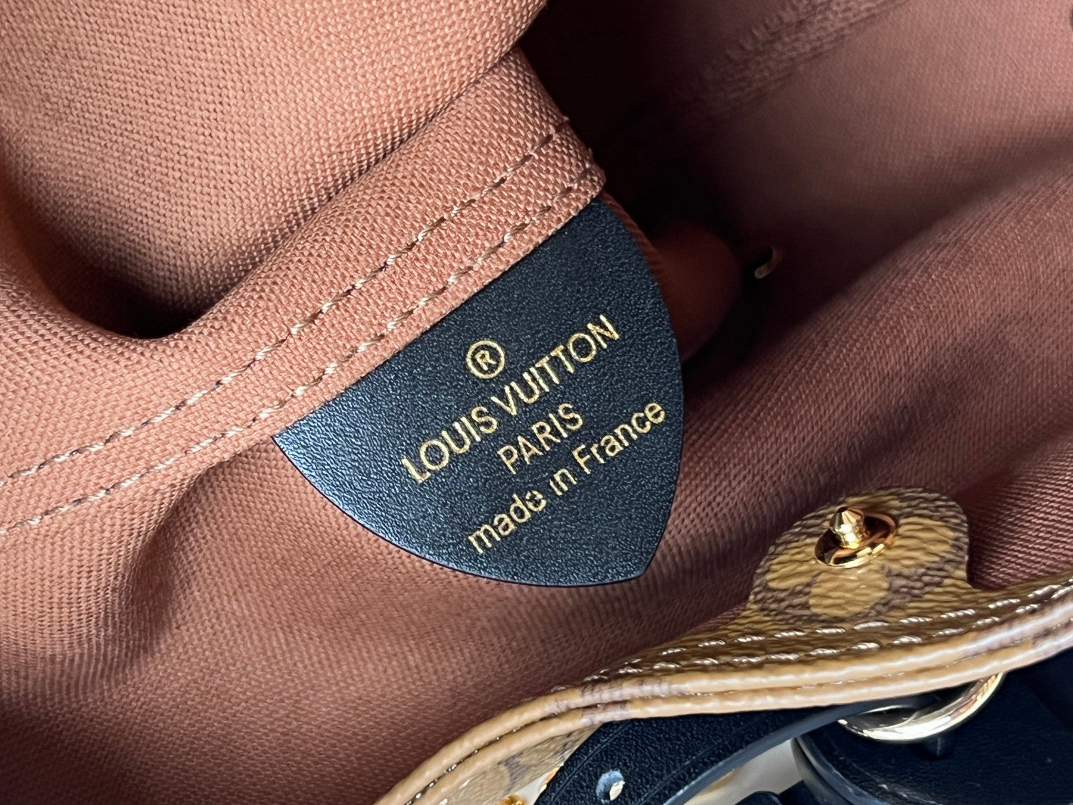 LV 25S アトランティス BB 17 キャラメルベージュ モノグラムコーティングキャンバス レザートリム ブラック