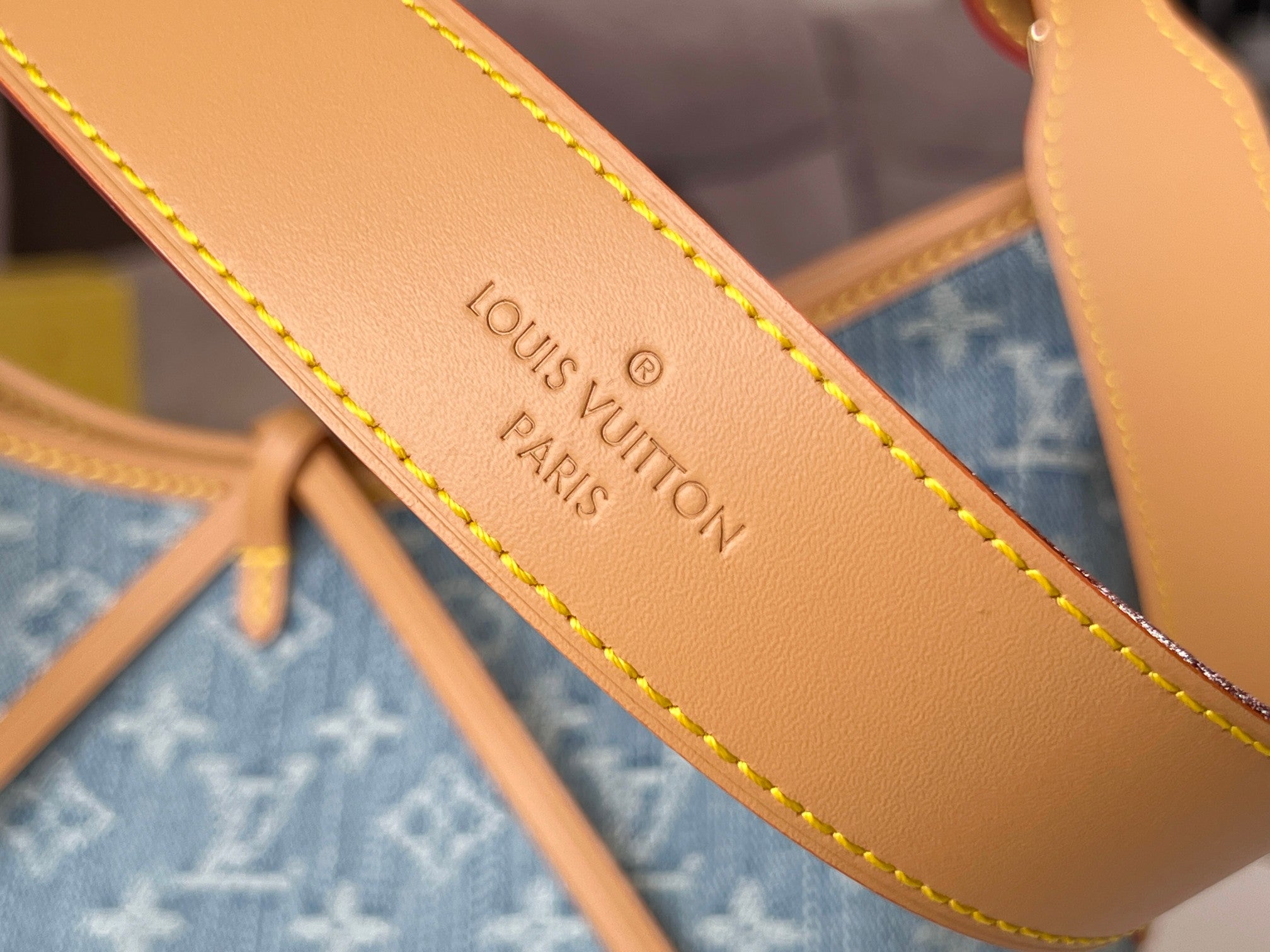 LV 25S キャリーオール 29インチ ライトブルーデニム モノグラムレザートリム