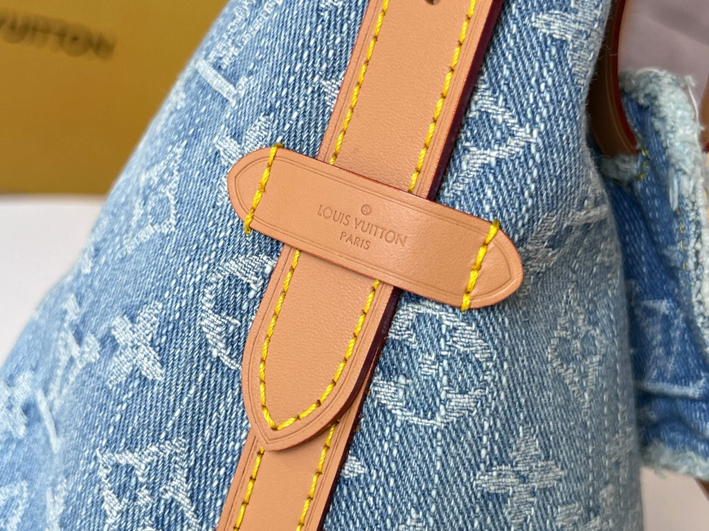 LV 25S キャリーオール 29インチ ライトブルーデニム モノグラムレザートリム