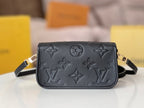 LV 25S MINI NANO DIANE 19 IN BLACK MONOGRAM EMPREINTE LEATHER GOLD HARDWARE