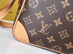 LV 25S TROCADERO MESSENGER BAG 29 IN BROWN MONOGRAM COATED CANVAS