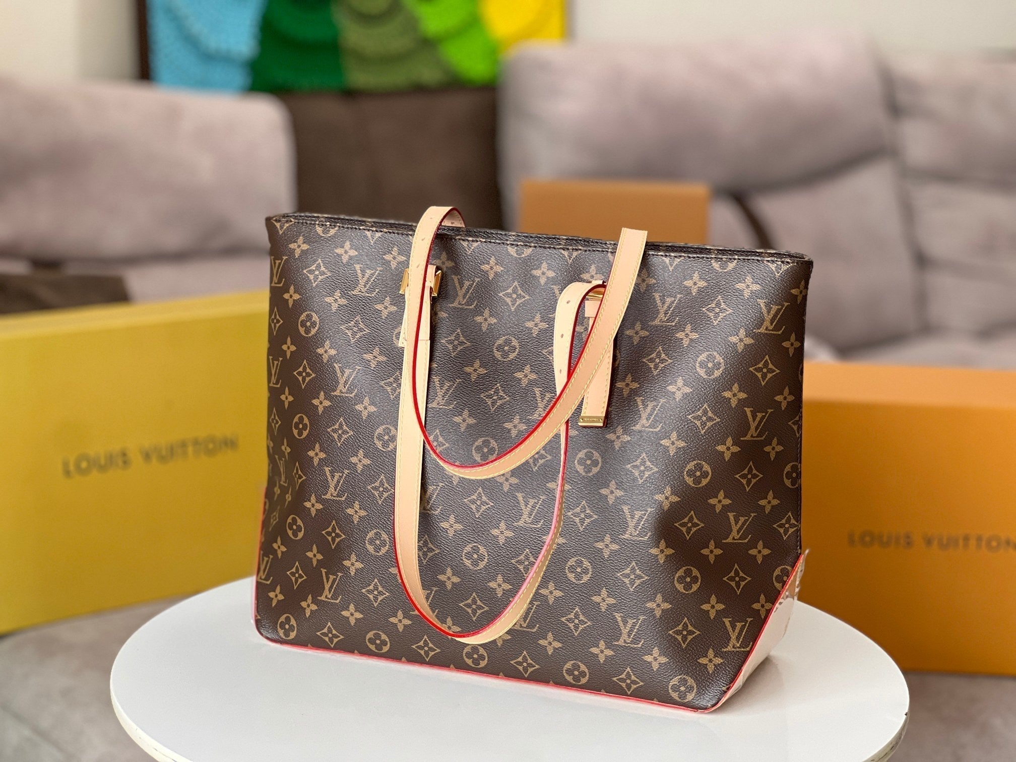 LV 25S メッゾバッグ 43 ブラウンモノグラムキャンバスとカーフスキン、ゴールド金具