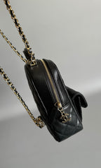 CC ミニ 18 バックパック ブラック キャビア ライトゴールド ハードウェア