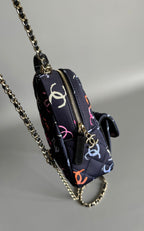 CC バックパック 18cm ブラック＆その他多数カラー プリント生地 ゴールド金具