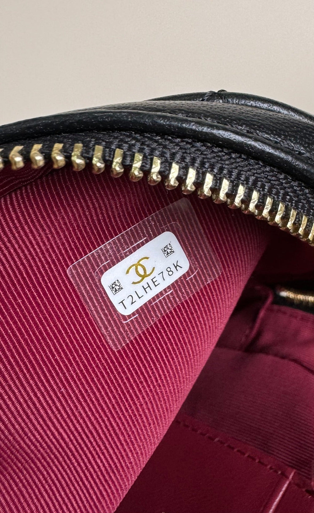 CC ミニ 18 バックパック ブラック ラムスキン ライトゴールド ハードウェア