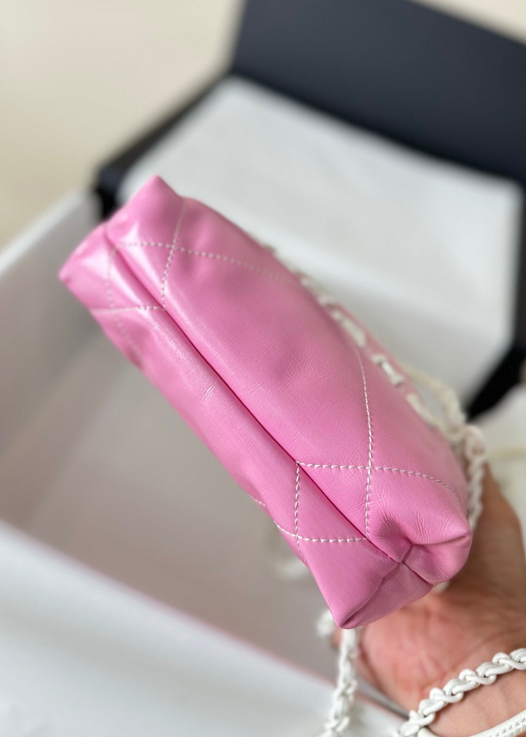 CC ホーボー ミニ 20cm ピンク ホワイト ラムスキン