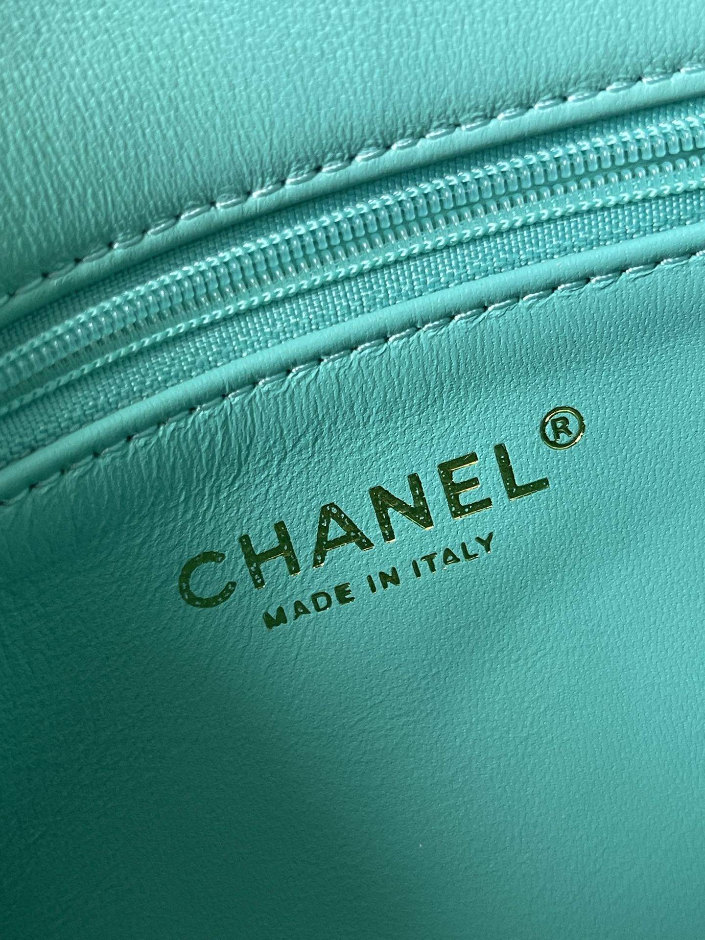 CC 20 BAG IN PERSIAN GREEN CALFSKIN GOLD HARDWARE