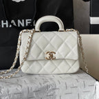 CC 20 バッグ（ホワイトカーフスキン、ゴールド金具）