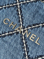 CC ラージ 42 クロスボディバッグ ブルーデニム チェーン付き