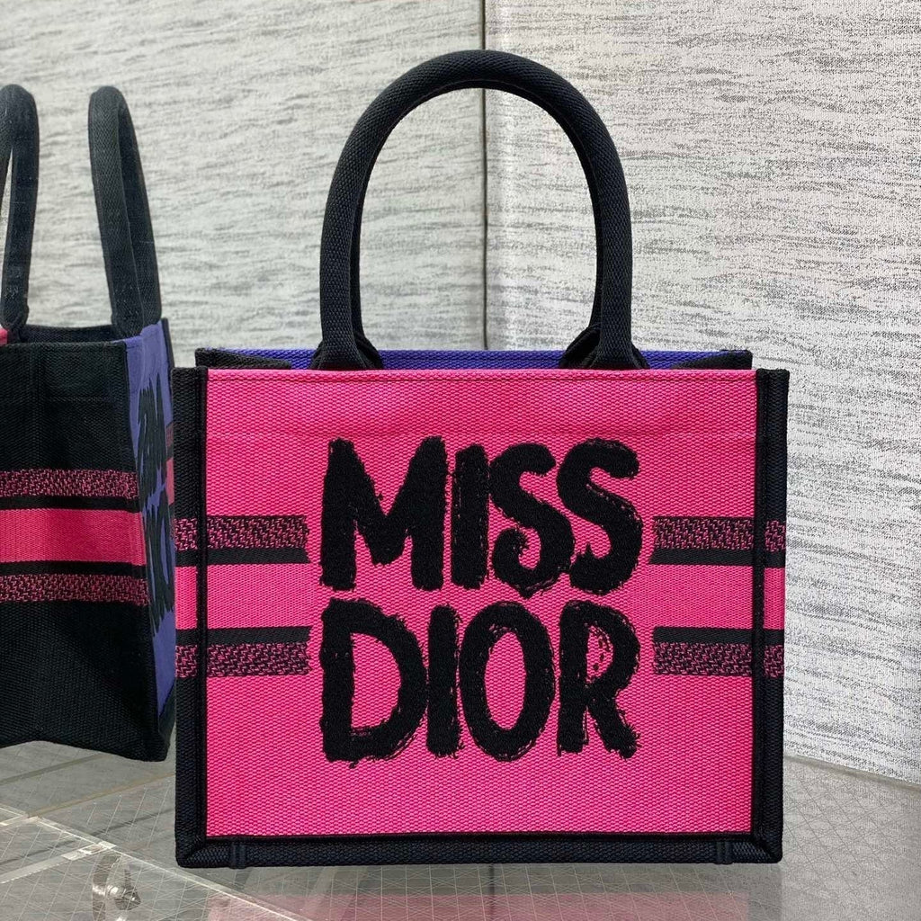 カラフルなキャンバス地のブックトートバッグ 26cm 226509