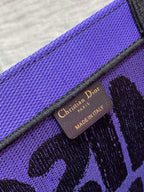 BOOK TOTE 36 IN CERISE RED MIX MINSK PURPLE CANVAS 226510