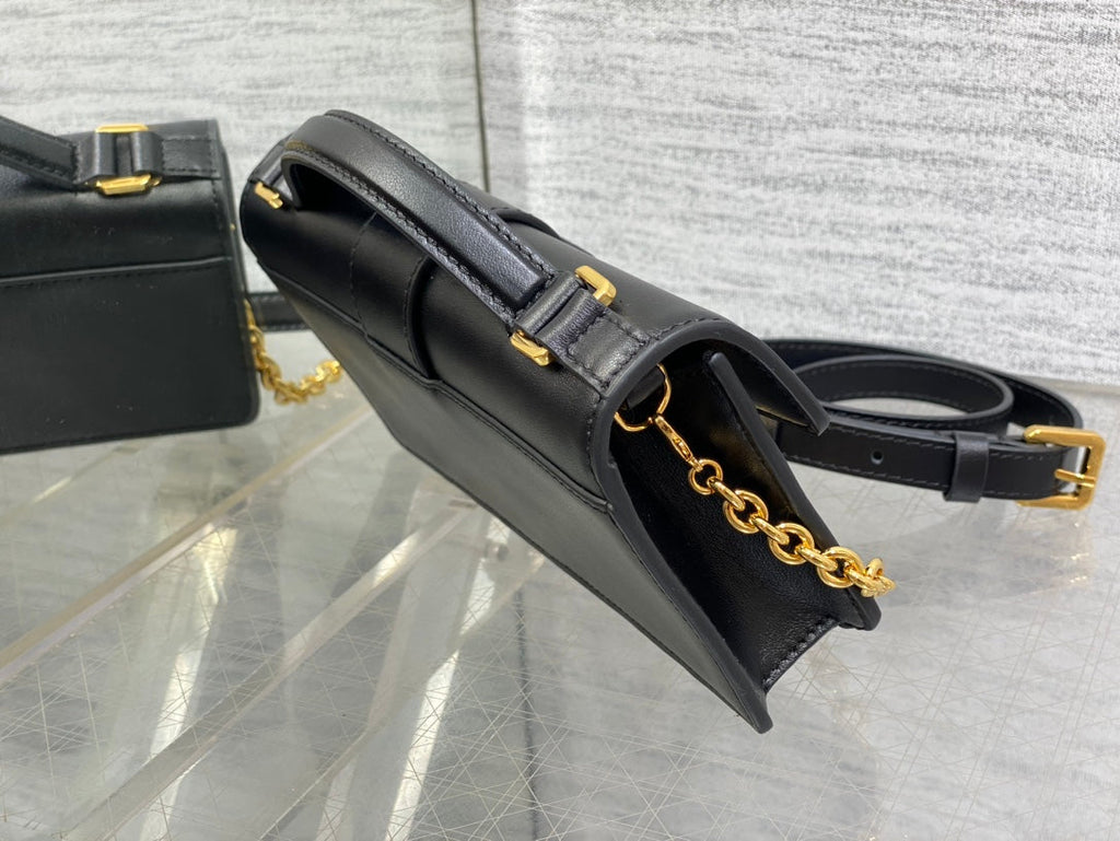 ミス・モンテーニュ ミニバッグ（ブラック シャイニースムースカーフスキン）