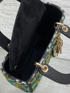 スモール 20 バッグ ブラック ラムスキン シューティングスター刺繍 レディース 226114