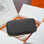 ガーデンパーティー 30cm ダークベージュ トイレットペーパー コットンキャンバス＆ブラックカーフスキン