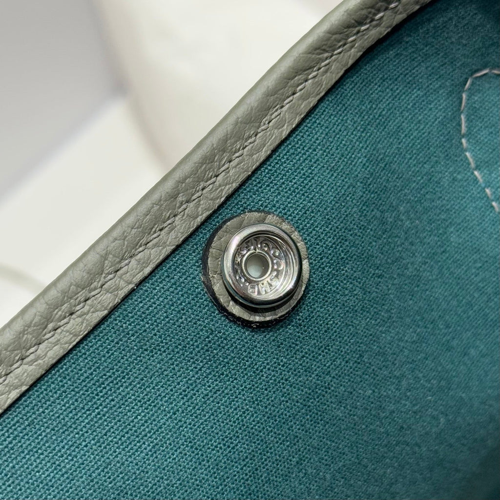 ガーデンパーティー 30cm ダークベージュ トイレットペーパー コットンキャンバス＆グレーカーフスキン