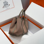 ガーデンパーティー 30cm ブラウン トイレットペーパー コットンキャンバス＆トーゴ エトゥープ カーフスキン