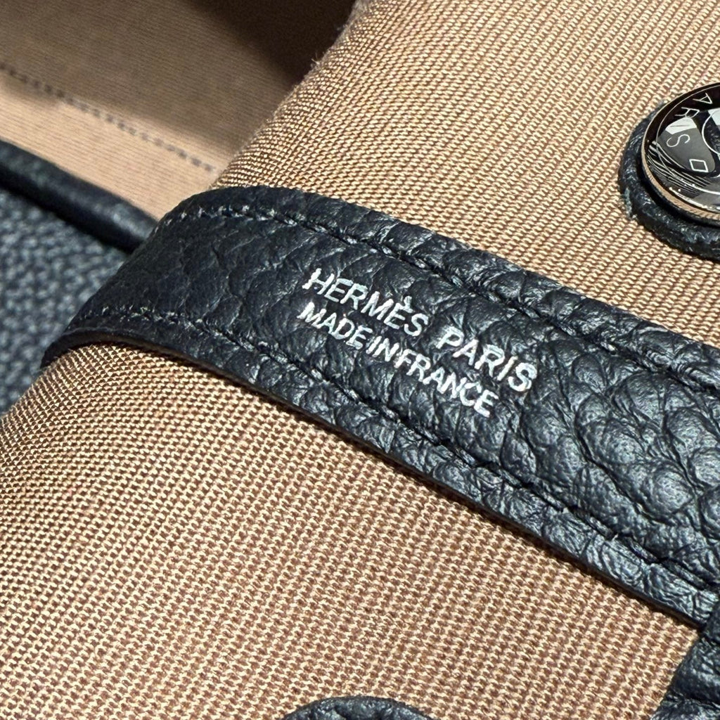 ガーデンパーティー 30cm オレンジミニマムトイレット コットンキャンバス＆ブラックカーフスキン