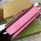 ホースビット 1955 ショルダーバッグ 25インチ ピンク ラムスキン ゴールド金具