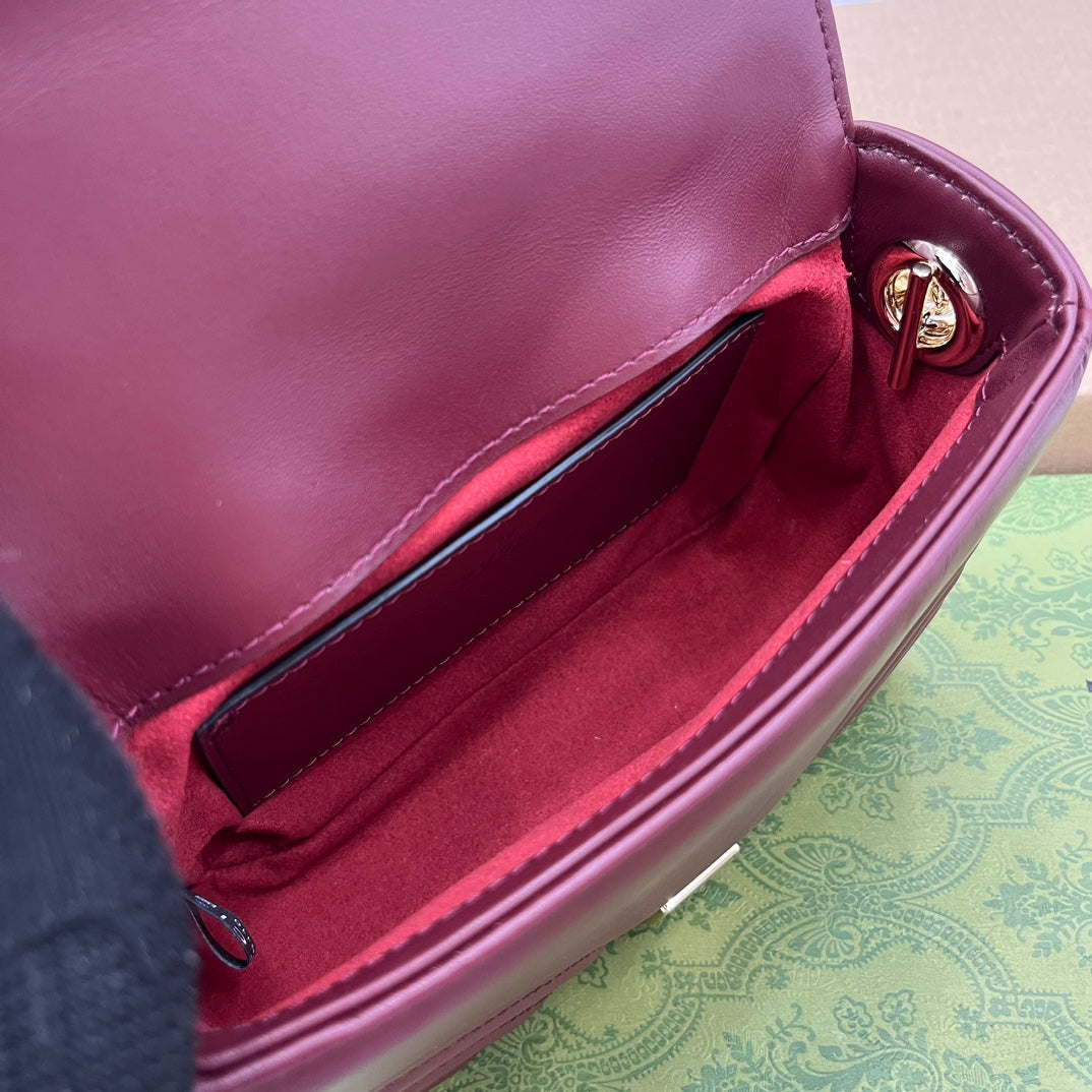 GGマーモント 13 ミニ トップハンドルバッグ ロッソ アンコラ レッド カーフスキン