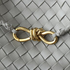 BV MEDIUM ANDIAMO 32CM GREY LAMBSKIN