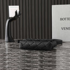 BOTTEGA VENETA 25S DIAGO 22 IN BLACK CALFSKIN SILVER HARDWARE
