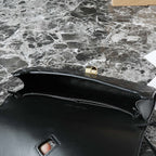 ボッテガ・ヴェネタ 25S アンディアモ ポーチ 19 ブラック カーフスキン ゴールド金具