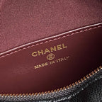 HOBO BAG 21 IN BLACK GRAINED CALFSKIN GOLD HARDWARE