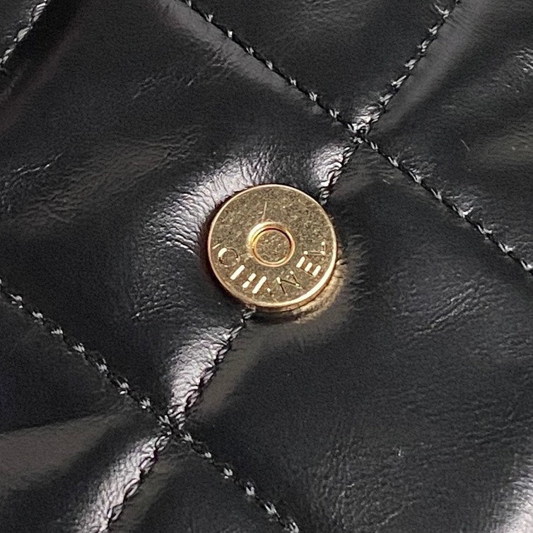 ボウリングバッグ 29インチ ブラック シャイニーカーフスキン ゴールド金具