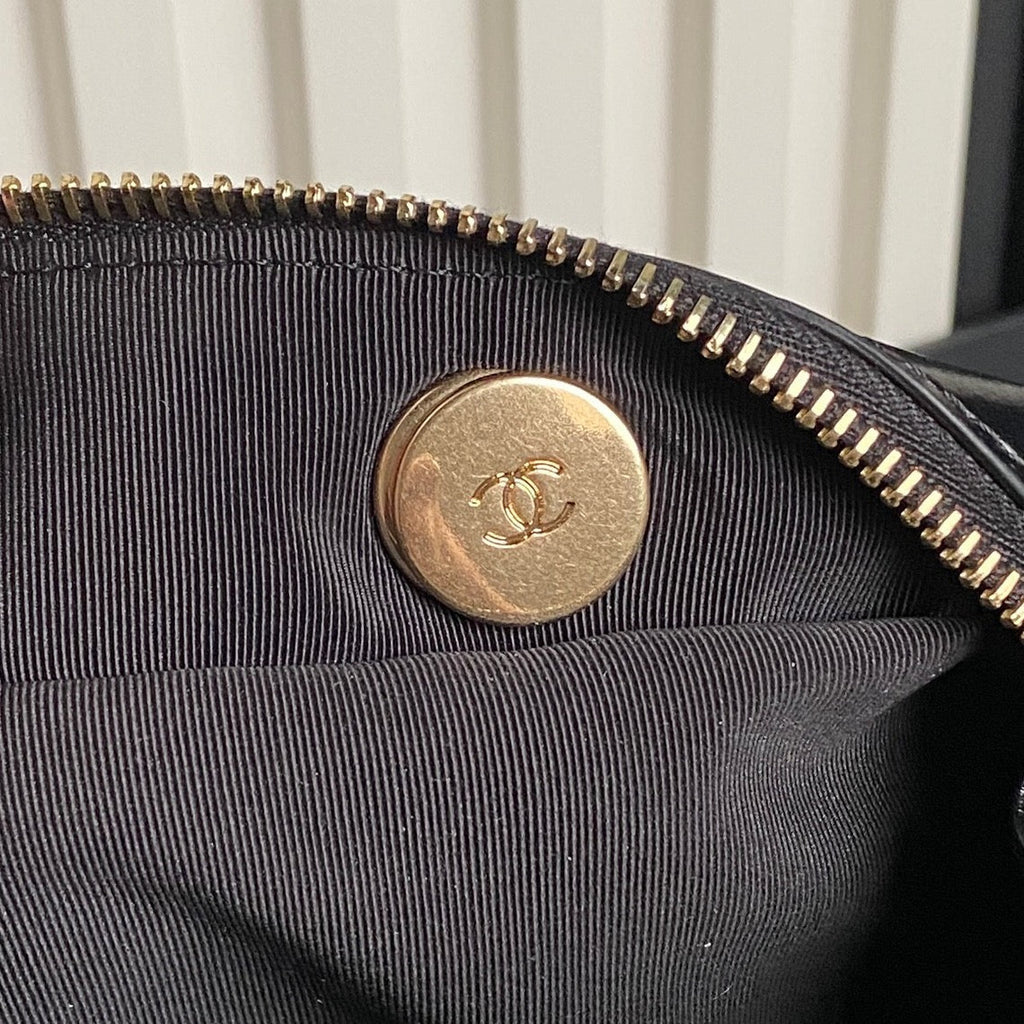 ボウリングバッグ 29インチ ブラック シャイニーカーフスキン ゴールド金具