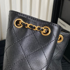 バケットバックパック 24インチ ブラック ラムスキン ゴールド金具