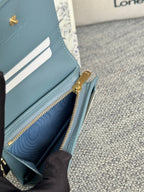 ミニ レディ ガーデニア ウォレット 11 スレートグレー キルティングカーフスキン