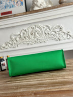 ZIP CABINE 31 BAG IN EMERALD GREEN CANVAS AND BLACK CALFSKIN