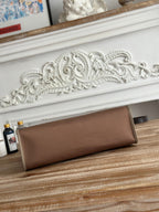 ZIP CABINE 31 BAG IN CHOCOLATE BROWN CANVAS AND BLACK CALFSKIN