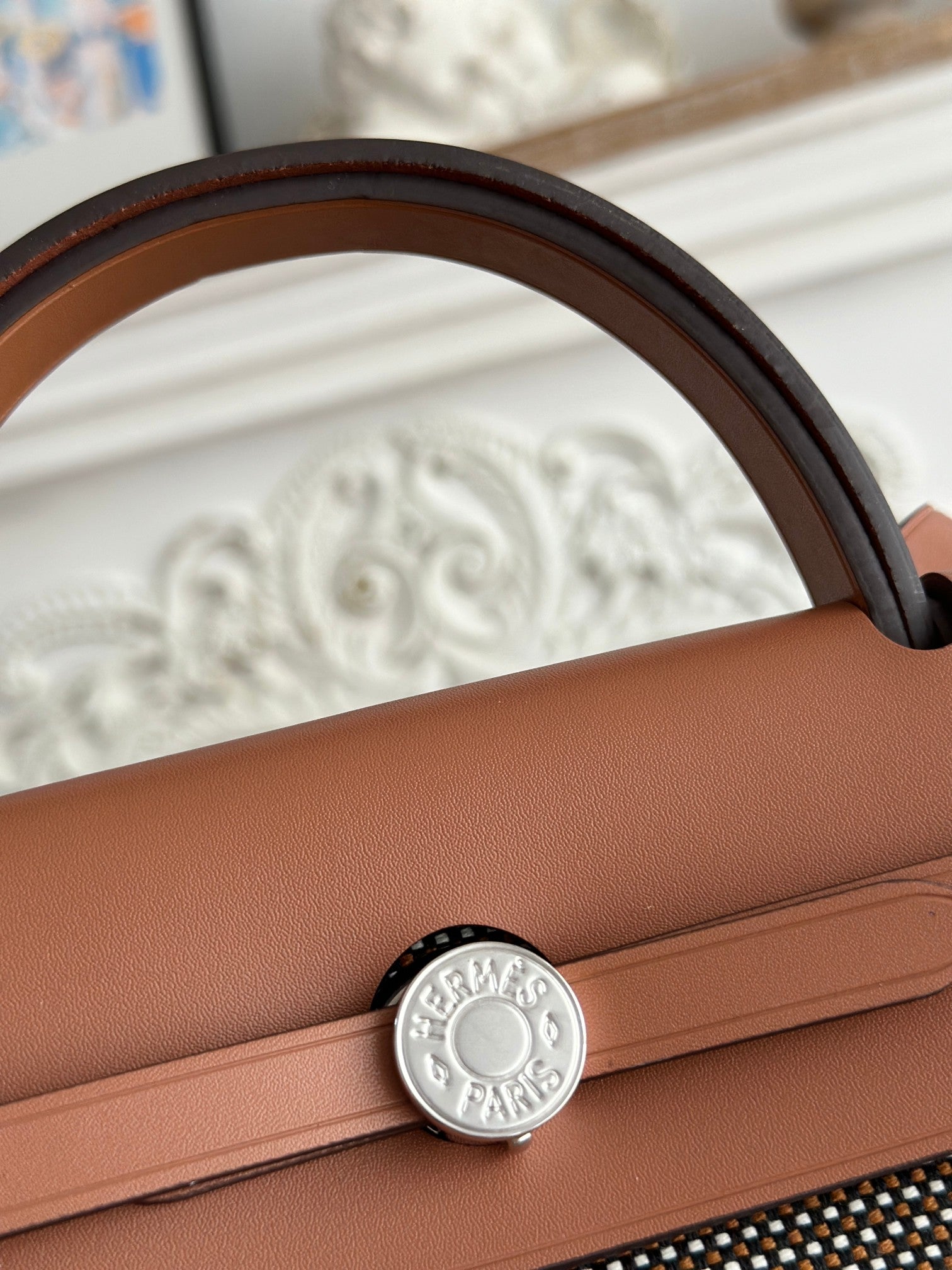 HERBAG メッセンジャー 31 バッグ ダークブラウン H バイキングキャンバス＆カウハイド