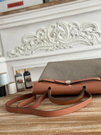 HERBAG メッセンジャー 31 バッグ ダークブラウン H バイキングキャンバス＆カウハイド