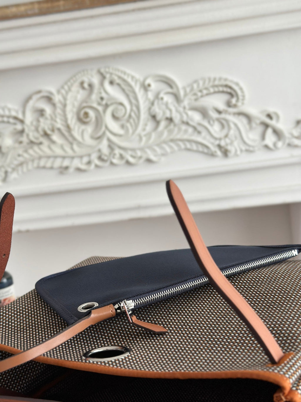 HERBAG メッセンジャー 31 バッグ ダークブラウン H バイキングキャンバス＆カウハイド