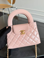 ケリー ショッピングバッグ 19インチ ライトピンク カーフスキン ゴールド金具