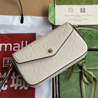 スーパーミニショルダーバッグ 21 ホワイトエンボスカーフスキン