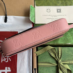 スーパーミニショルダーバッグ 21 バレリーナピンク エンボスカーフスキン