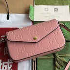 スーパーミニショルダーバッグ 21 バレリーナピンク エンボスカーフスキン