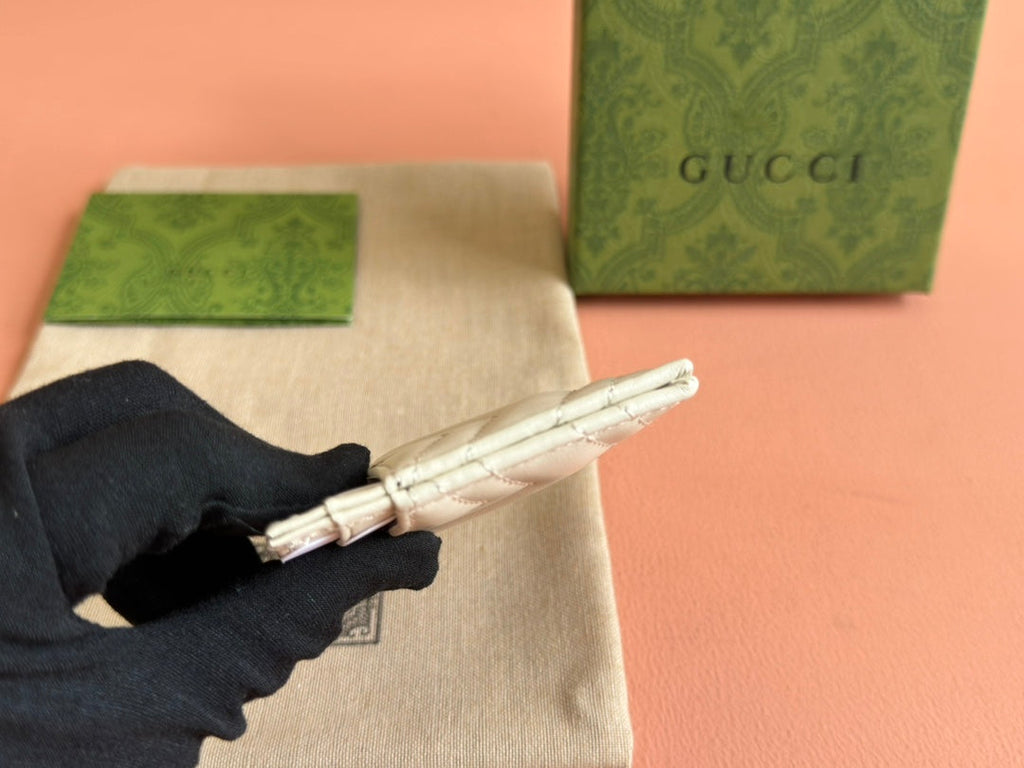 マーモント キルティングカードホルダー 10枚セット ライトイエロー カーフスキン