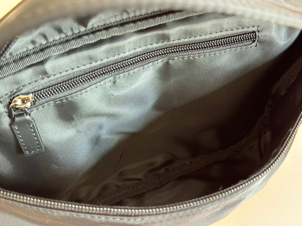 ラージベルトバッグ 32インチ ブラックキャンバス グリーン＆レッド ウェブディテール