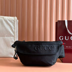 ラージベルトバッグ 32インチ ブラックキャンバス グリーン＆レッド ウェブディテール