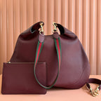 B ラージショルダーバッグ 49インチ ロッソ アンコラ レッドカーフスキン