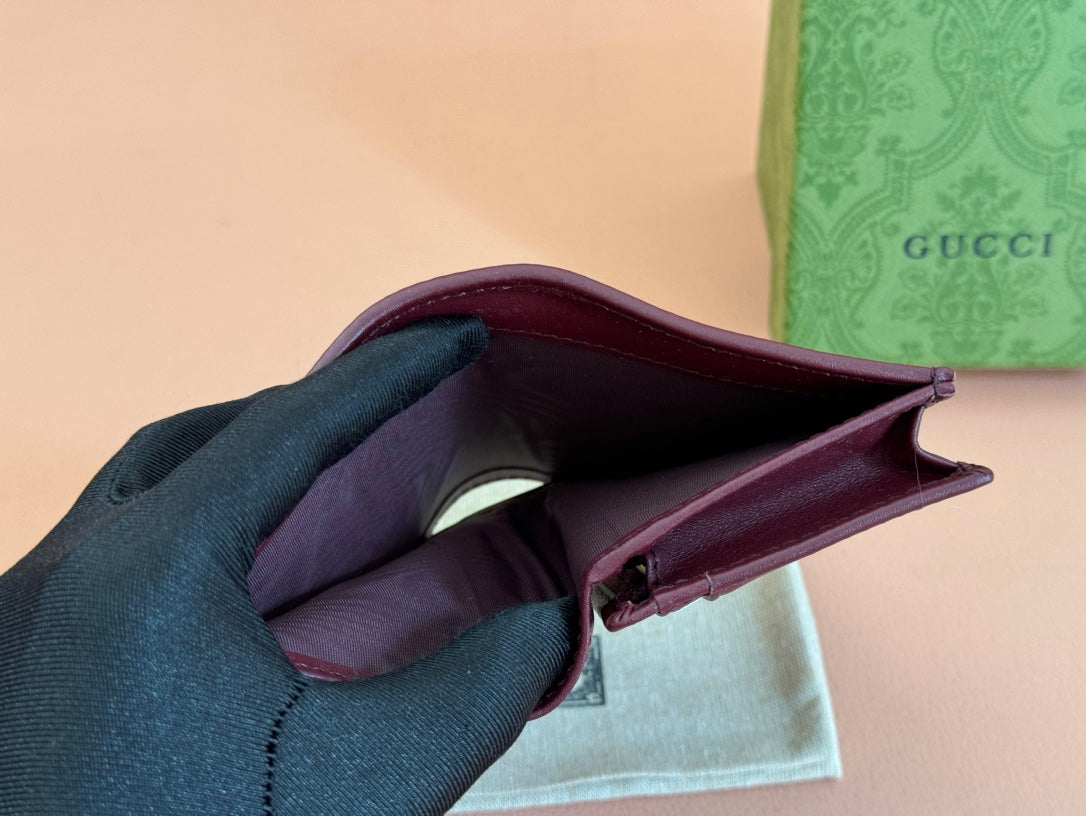 ホースビット 1955 カードケース ウォレット 11インチ ベージュ ダークブラウン 新品 GG＆ロッソ アンコラ レッドカーフスキン