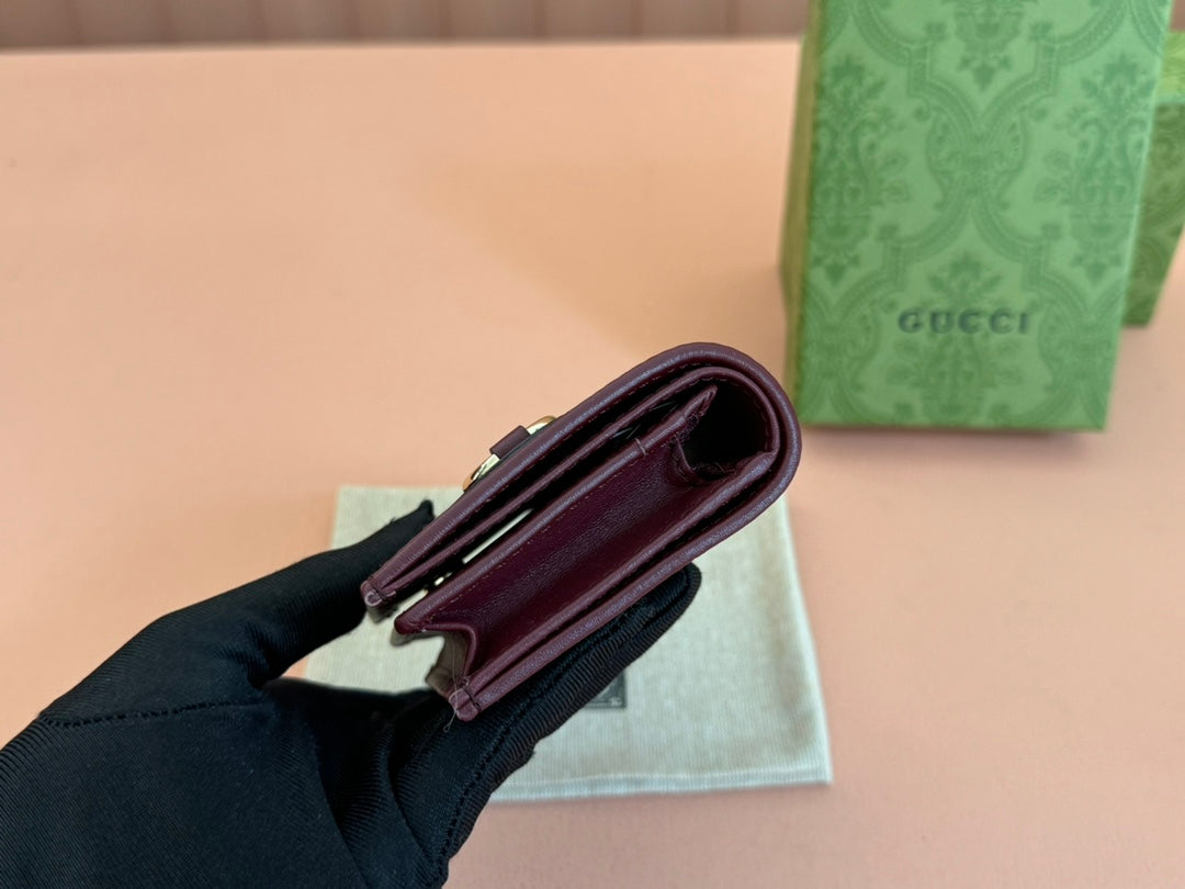 ホースビット 1955 カードケース ウォレット 11インチ ベージュ ダークブラウン 新品 GG＆ロッソ アンコラ レッドカーフスキン